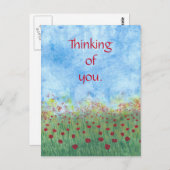 Denk aan je rode papavers briefkaarten (Voorkant / Achterkant)