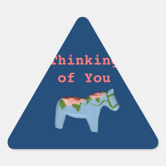 Denk aan je Roos Dala Horse Sticker (Voorkant)