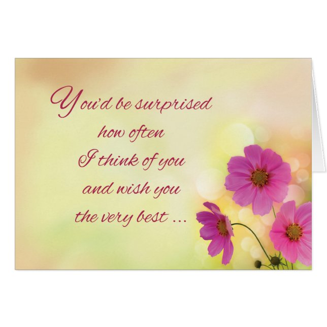 Denk aan je roze bloemen (Voorkant Horizontaal)