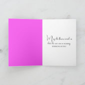 Denk aan je roze en witte kosmos bloem kaart (Binnen)