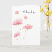 Denk aan je roze Floral Kaart (Gele Bloem)