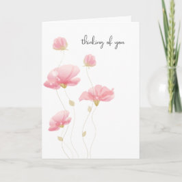 Denk aan je roze Floral Kaart