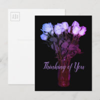 Denk aan je roze Paarse Roos Floral Foto