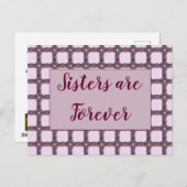 Denk aan je roze Paarse speciale zuster Briefkaart (Voorkant / Achterkant)