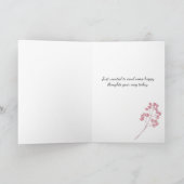 Denk aan je roze zwarte Magnolia Floral Kaart (Binnen)