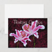 Denk aan je Stargazer Lily Foto Aangepast Briefkaart (Voorkant / Achterkant)