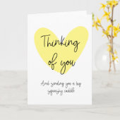 Denk aan je sympathiekaart kaart (Gele Bloem)