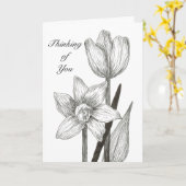 Denk aan je sympathiekaart kaart (Gele Bloem)