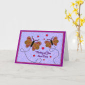 Denk aan je tante Doris Kaart (Gele Bloem)