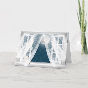 Denk aan je Teddy Bear in Window Kaart