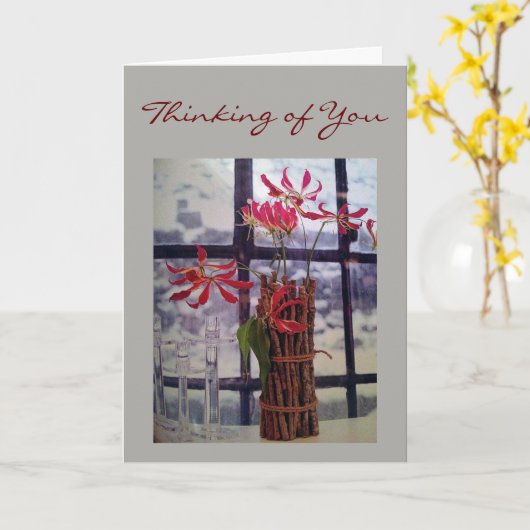 **DENK AAN JE** THANKSGIVING KAART (Gele Bloem)