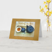 Denk aan je thee die nog leven foto op maat heeft  kaart (Gele Bloem)