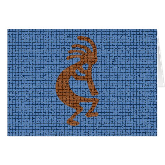 Denk aan je traditionele Kokopelli Flute Mosaic (Voorkant Horizontaal)