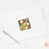 Denk aan je Tulp-stickers Vierkante Sticker (Envelop)