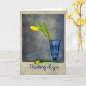 Denk aan je tulpen kaart (Gele Bloem)