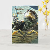 Denk aan je Turtle Kaart (Gele Bloem)