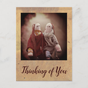 Denk aan je twee goudpoppen. briefkaart