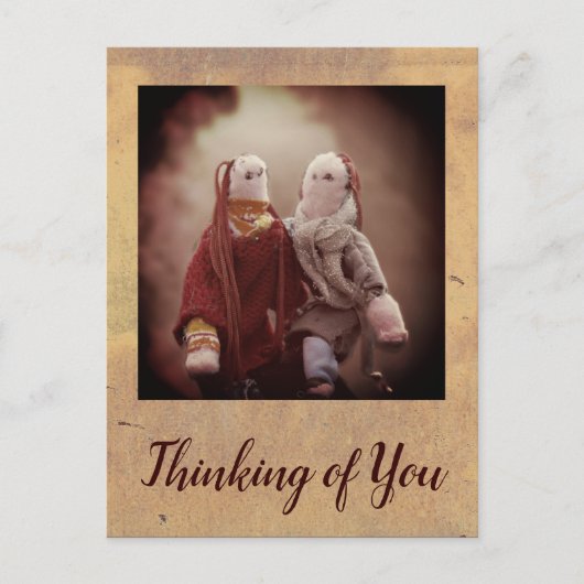 Denk aan je twee goudpoppen. briefkaart (Voorkant)