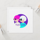 Denk aan je tweekleurige vriendschapenkaart kaart (Voorkant / Achterkant in situ)