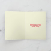 Denk aan je vakantiekaartje kaart (Binnen)