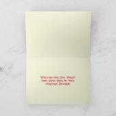 Denk aan je vakantiekaartje kaart (Binnen)