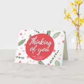 Denk aan je vakantiekaartje kaart (Gele Bloem)