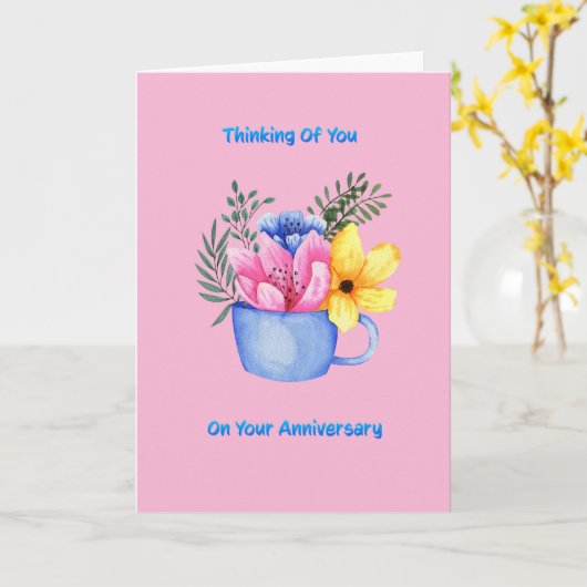 Denk aan je verjaardag kaart (Gele Bloem)