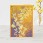 Denk aan je Verjaardag, Pasen, Beterschap, Goud Kaart (Gele Bloem)