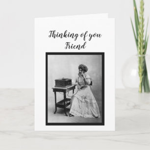 Denk aan je vriend en roddelaar  Fun. Kaart