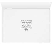 Denk aan je vriendschappelijke goudhart en pony's (Binenzijde Horizontaal (Onderkant))