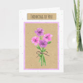 Denk aan je Waterverf bloemen Kaart (Voorkant)