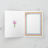 Denk aan je Waterverf bloemen Kaart (Binnen)