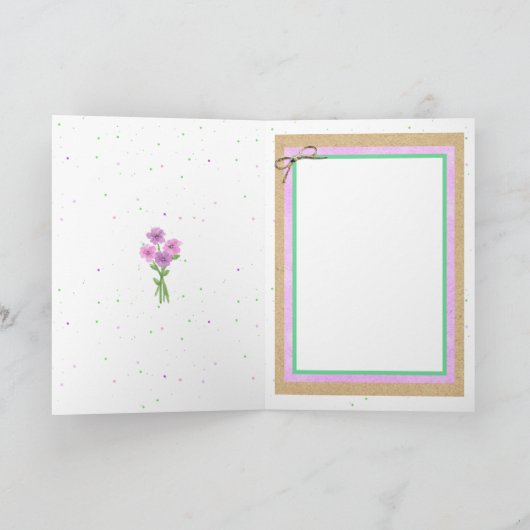 Denk aan je Waterverf bloemen Kaart (Binnen)