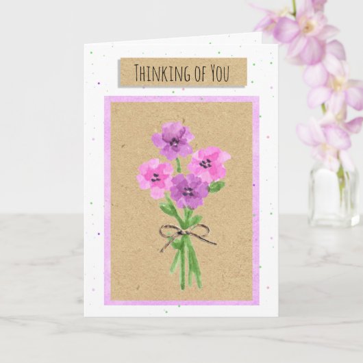 Denk aan je Waterverf bloemen Kaart (Orchidee)