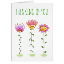 Denk aan je Waterverf Flowers Friendship Kaart