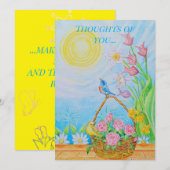 Denk aan je wenskaart feestdagenkaart (Voorkant / Achterkant)