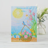 Denk aan je wenskaart feestdagenkaart (Staand voorkant)