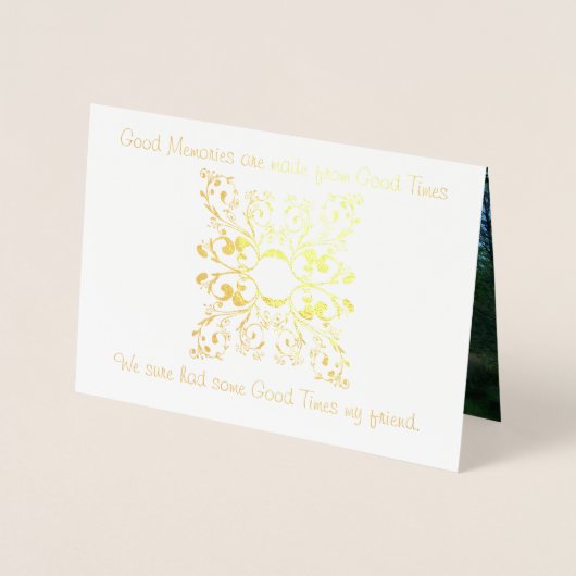 "Denk aan je" wenskaart Folie Kaarten (Voorkant)