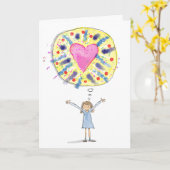 Denk aan je Wenskaart Kaart (Gele Bloem)