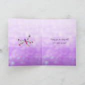 Denk aan je Whimsical Lady en Cat Friendship Kaart (Binnen)