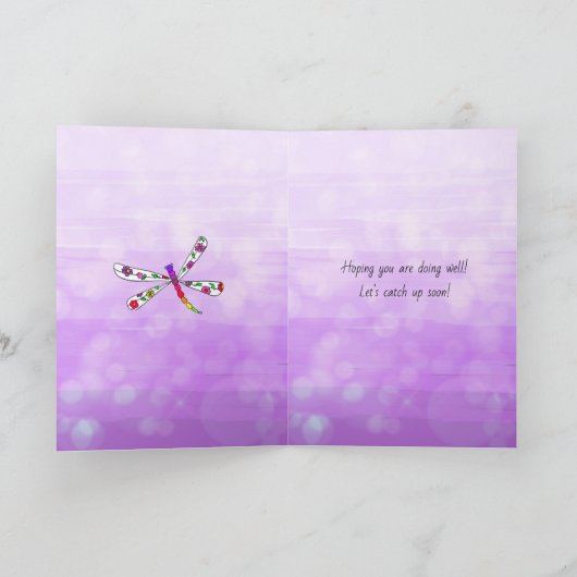 Denk aan je Whimsical Lady en Cat Friendship Kaart (Binnen)