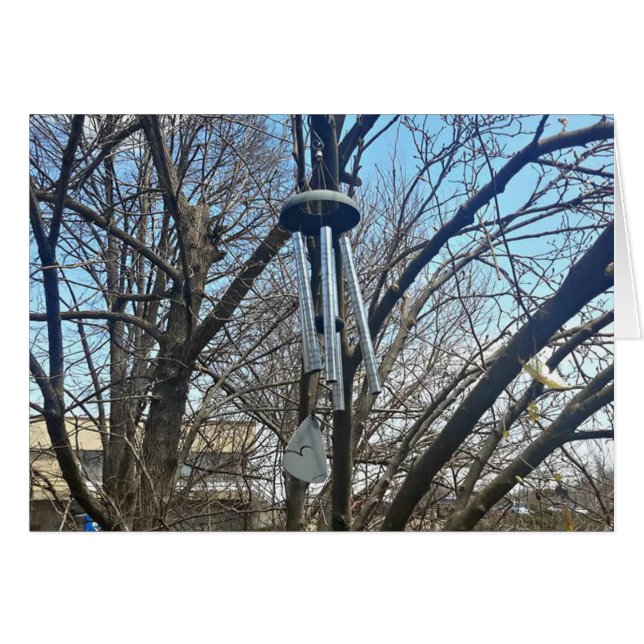 Denk aan je windenergie in het Wenskaart Trees (Voorkant Horizontaal)