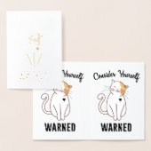 Denk aan je zelf opgeleide bokskat folie kaarten (Display)