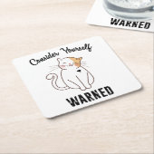 Denk aan je zelf opgeleide bokskat kartonnen onderzetters (Schuin)