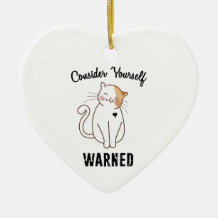 Denk aan je zelf opgeleide bokskat keramisch ornament