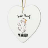 Denk aan je zelf opgeleide bokskat keramisch ornament (Links)