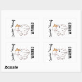 Denk aan je zelf opgeleide bokskat rechthoekige sticker (Vel)