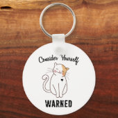 Denk aan je zelf opgeleide bokskat sleutelhanger (Achterkant)