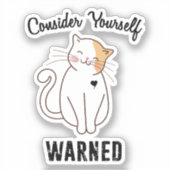 Denk aan je zelf opgeleide bokskat sticker (Voorkant)