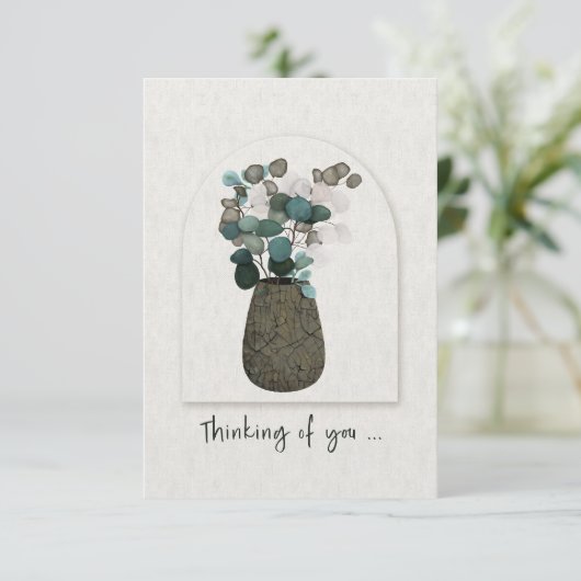 Denk aan je zilveren dollaire eucalyptus in de fas (Staand voorkant)